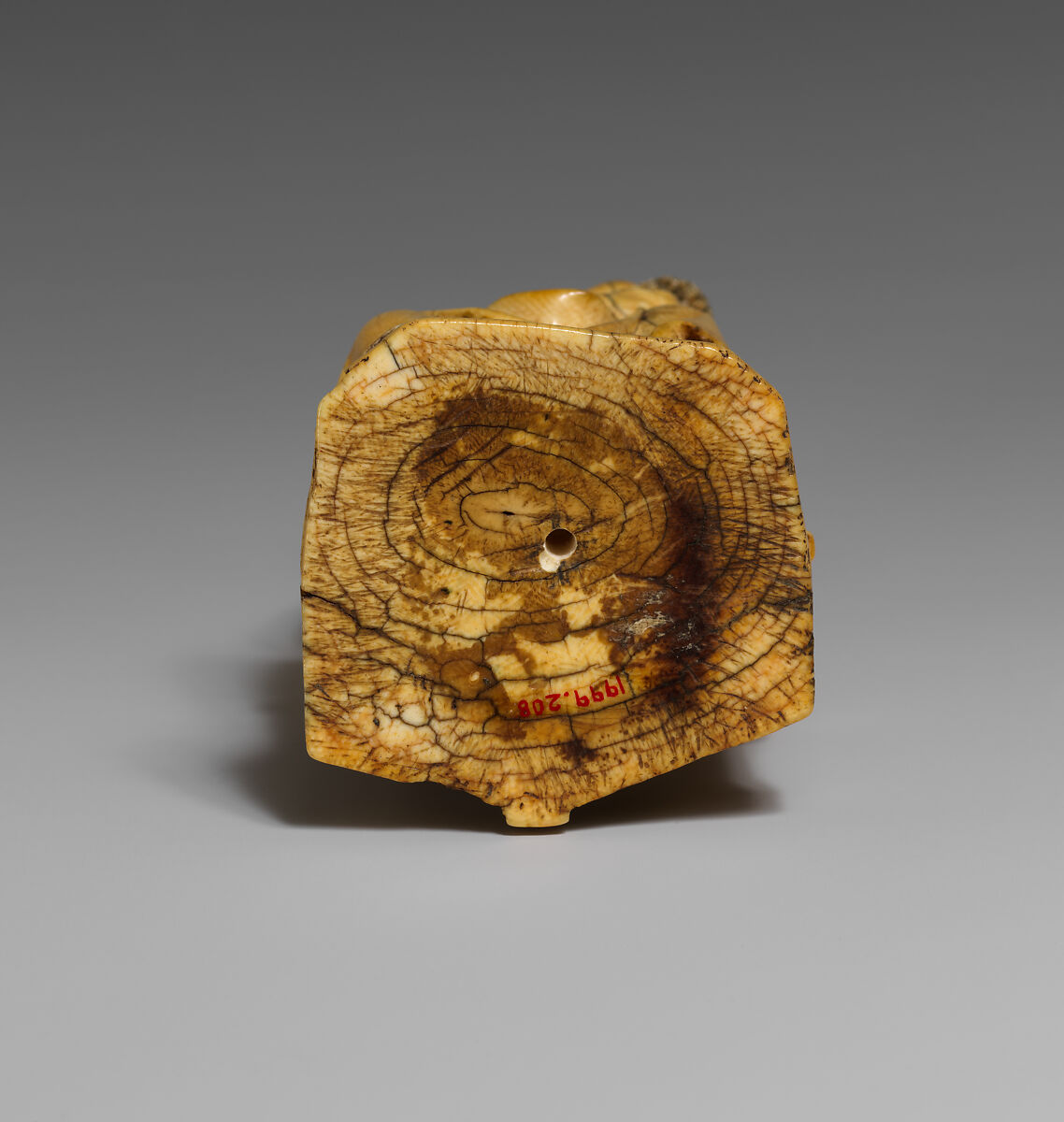 Enthroned Virgin and Child, Elephant ivory with traces of paint and gilding, French