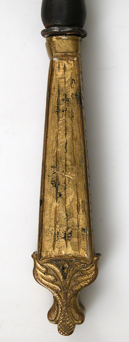 Fork, Iron, copper alloy, partially gilt, silver and niello, Italian