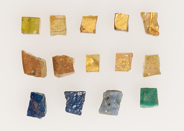 Mosaic Tesserae, Glass, gold leaf, Byzantine 