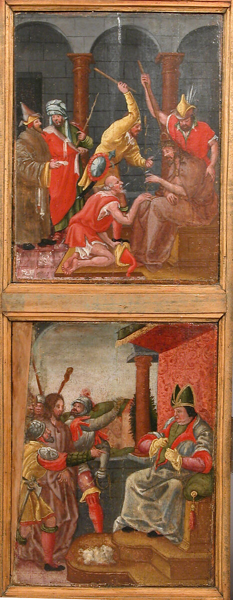 Adoration of the Magi Triptych Panel, relief: wood, polychromed and gilt, wings: tempera on panels, German
