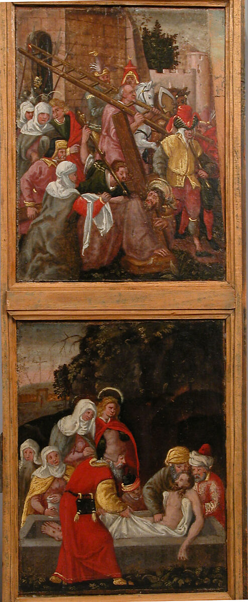 Adoration of the Magi Triptych Panel, relief: wood, polychromed and gilt, wings: tempera on panels, German