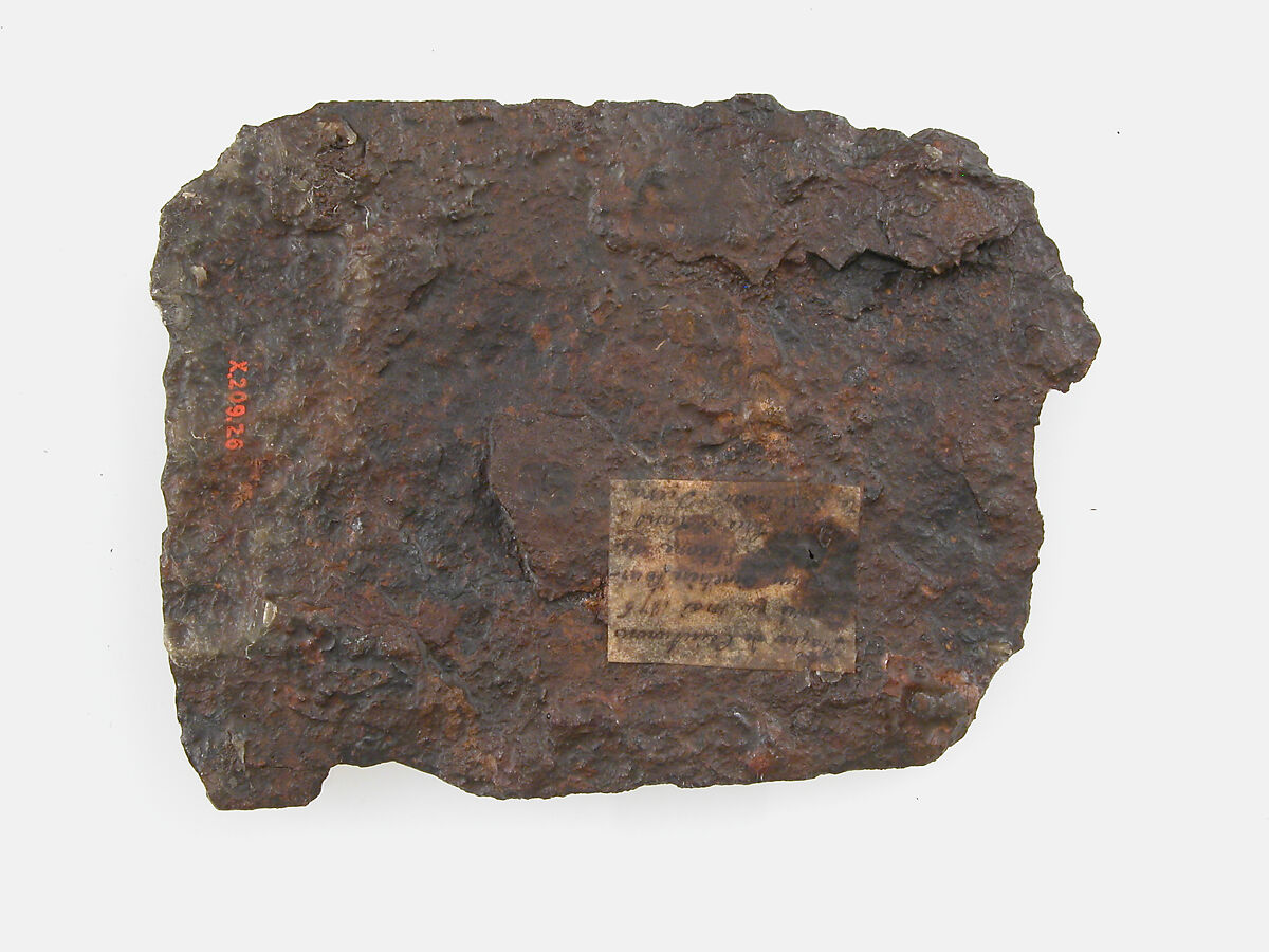 Belt Plate, Iron, silver inlay, Frankish or Burgundian