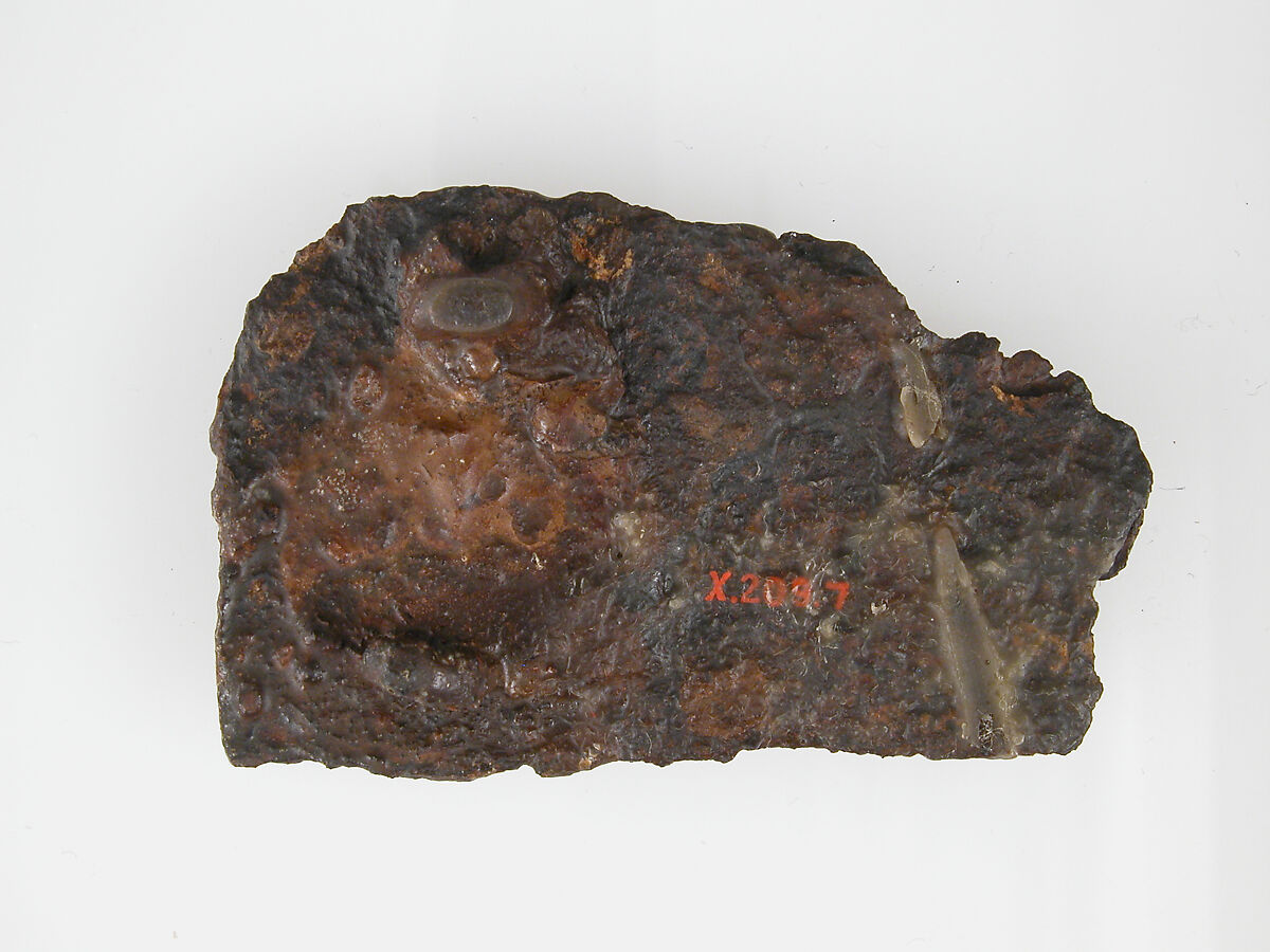 Counter Plate of a Belt Buckle, Iron, silver inlay, Frankish