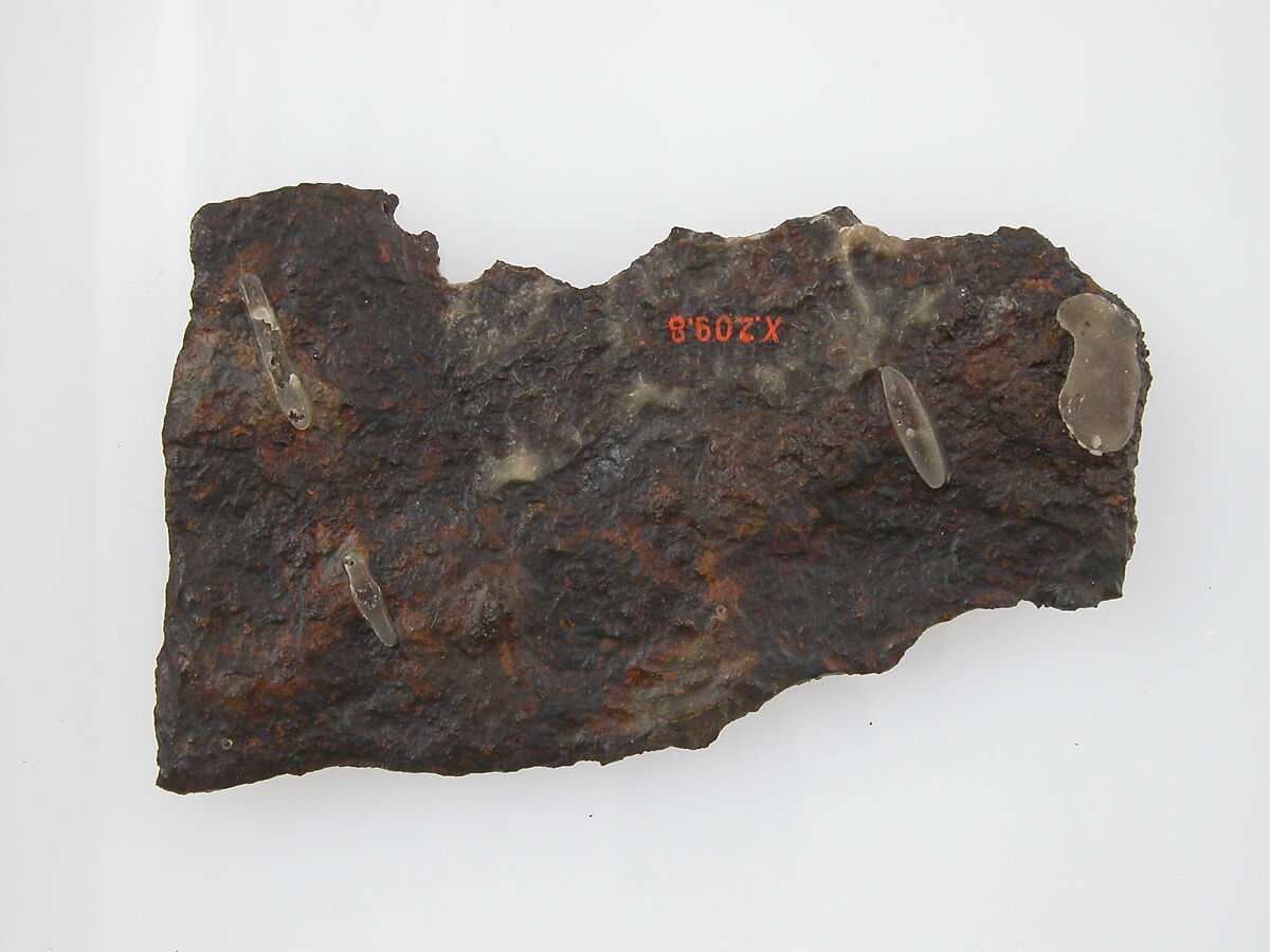 Belt Plate, Iron, silver and brass inlay, Frankish