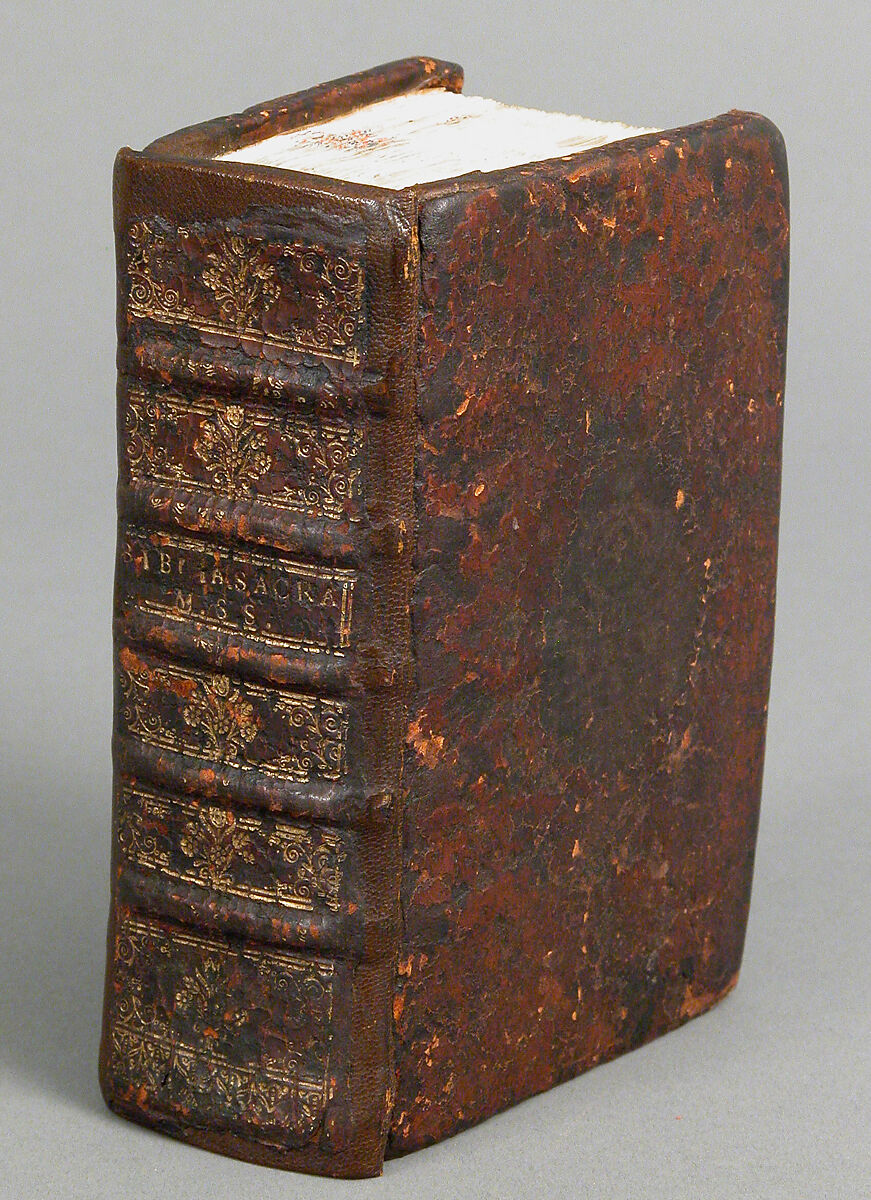 Bible, Tempera and gold on parchment; leather binding, French