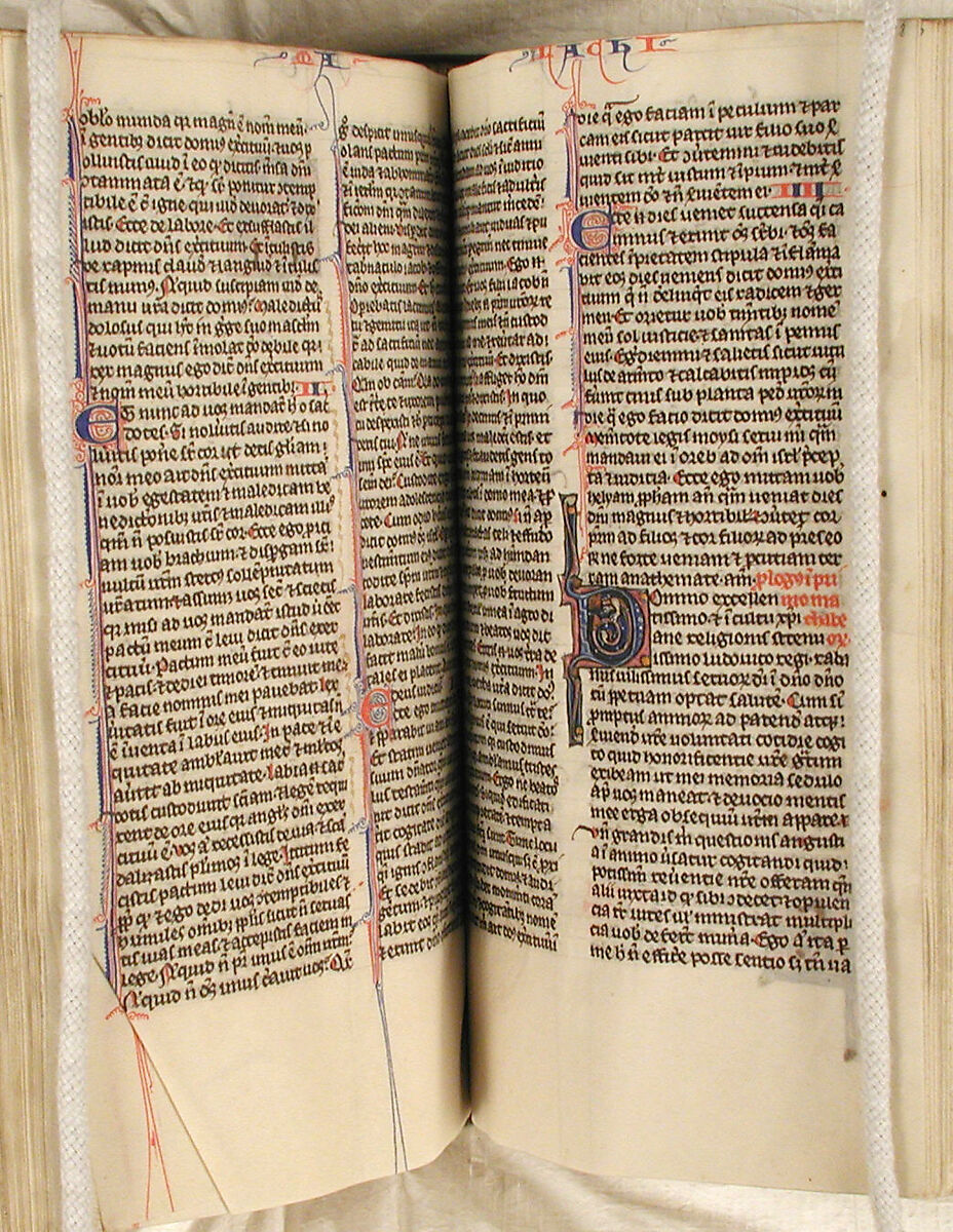 Bible, Tempera and gold on parchment; leather binding, French