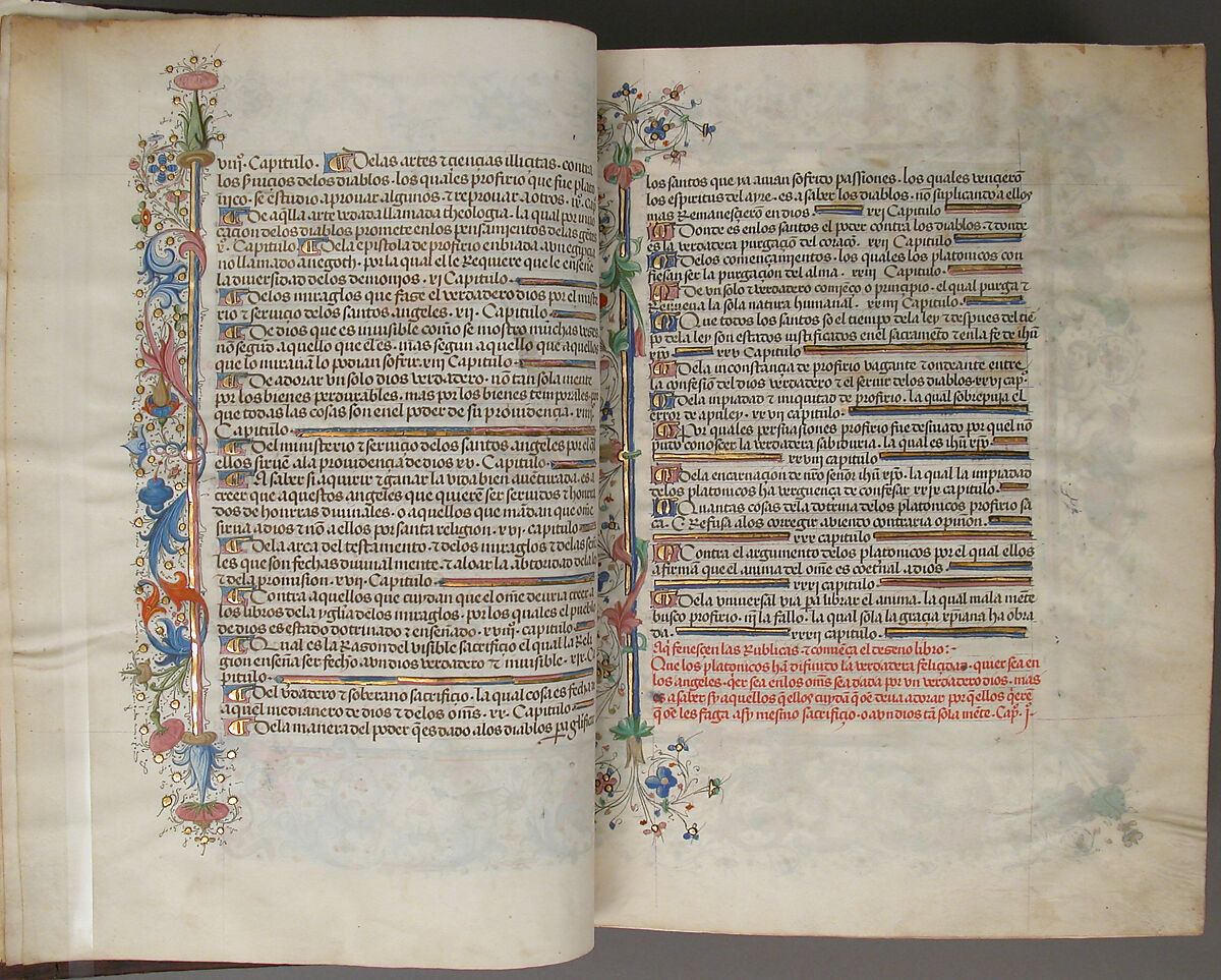 Spanish Translation of Saint Augustine's "City of God", Cano de Aranda (Spanish, active Toledo), Tempera and gold on parchment, tooled leather binding, Spanish