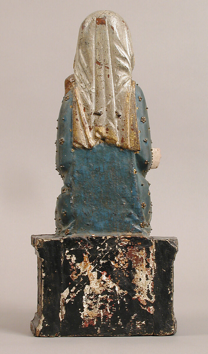Seated Virgin and Child, Wood, ivory, brass, paint, gilding, North Spanish