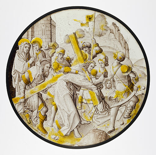 Roundel with Christ Carrying the Cross with Saint Veronica