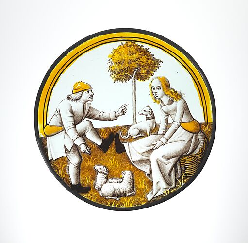 Roundel with Playing at Quintain