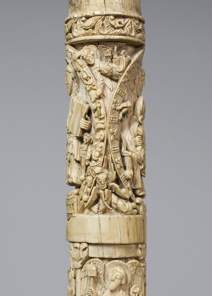 Segment of a Crozier Shaft, Elephant ivory, North Spanish