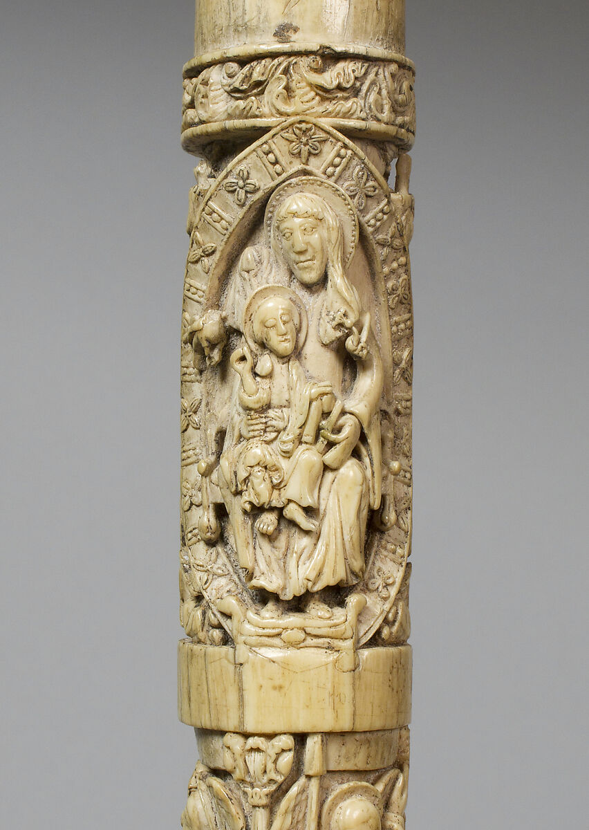 Segment of a Crozier Shaft, Elephant ivory, North Spanish