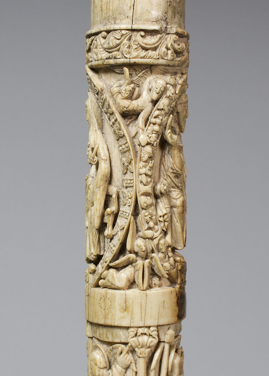 Segment of a Crozier Shaft, Elephant ivory, North Spanish
