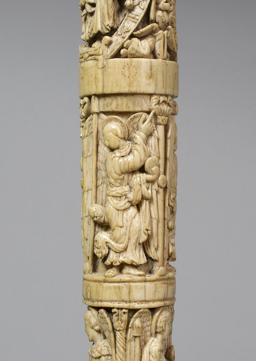 Segment of a Crozier Shaft, Elephant ivory, North Spanish