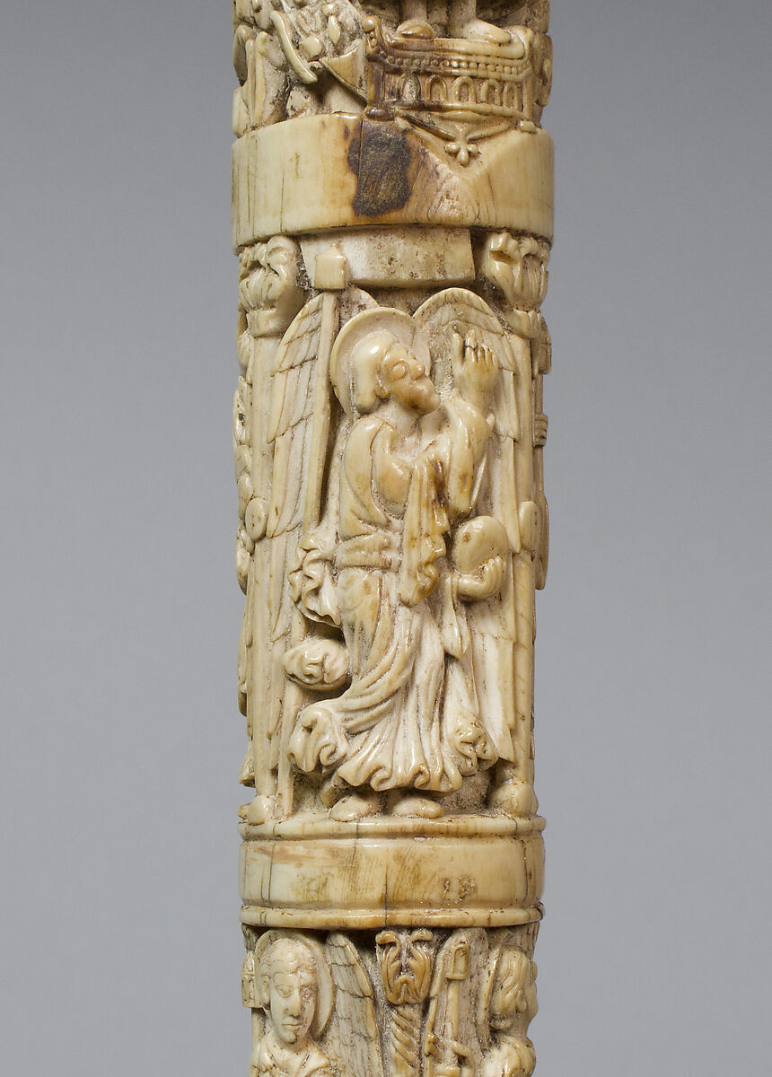 Segment of a Crozier Shaft, Elephant ivory, North Spanish