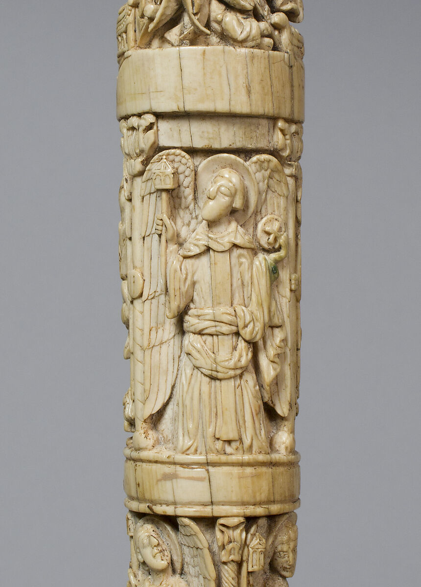 Segment of a Crozier Shaft, Elephant ivory, North Spanish