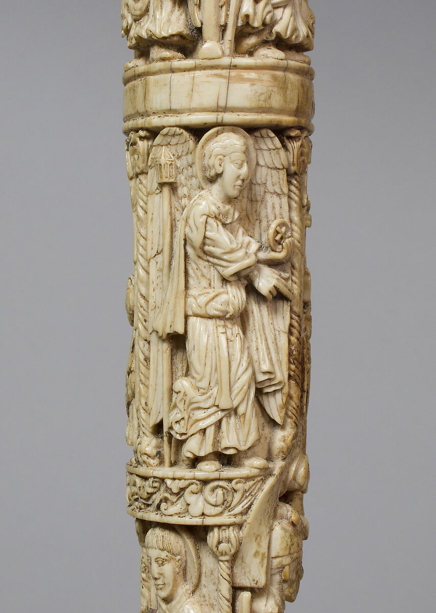 Segment of a Crozier Shaft, Elephant ivory, North Spanish