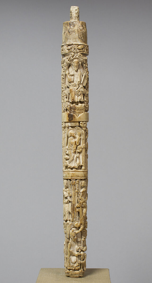 Segment of a Crozier Shaft, Elephant ivory, North Spanish