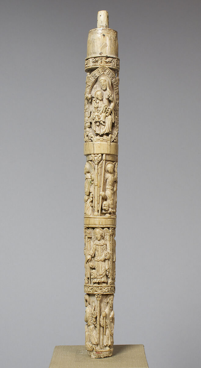 Segment of a Crozier Shaft, Elephant ivory, North Spanish
