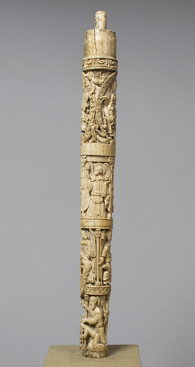 Segment of a Crozier Shaft, Elephant ivory, North Spanish