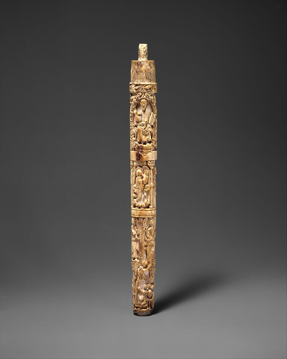 Segment of a Crozier Shaft, Elephant ivory, North Spanish