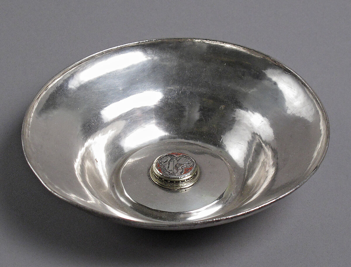 Drinking Vessel (Hanap; one of a pair), Silver, silver gilt, translucent and opaque enamels, French