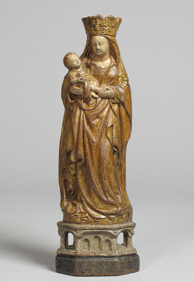 Standing Virgin and Child, Composition of caster's clay, caster's sand, and animal glue with polychromy and gilding, North Netherlandish 