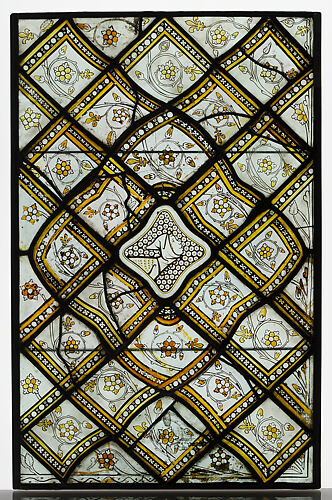 Panels of Grisaille Glass with Grotesques
