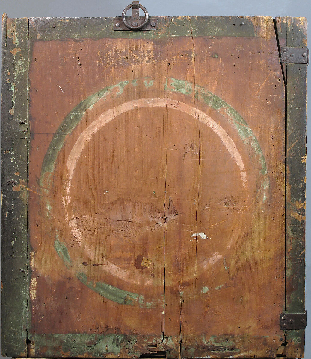 Devotional Diptych with inset Manuscript Texts, Polychromed wood, ink and pigment on paper and parchment, Austrian