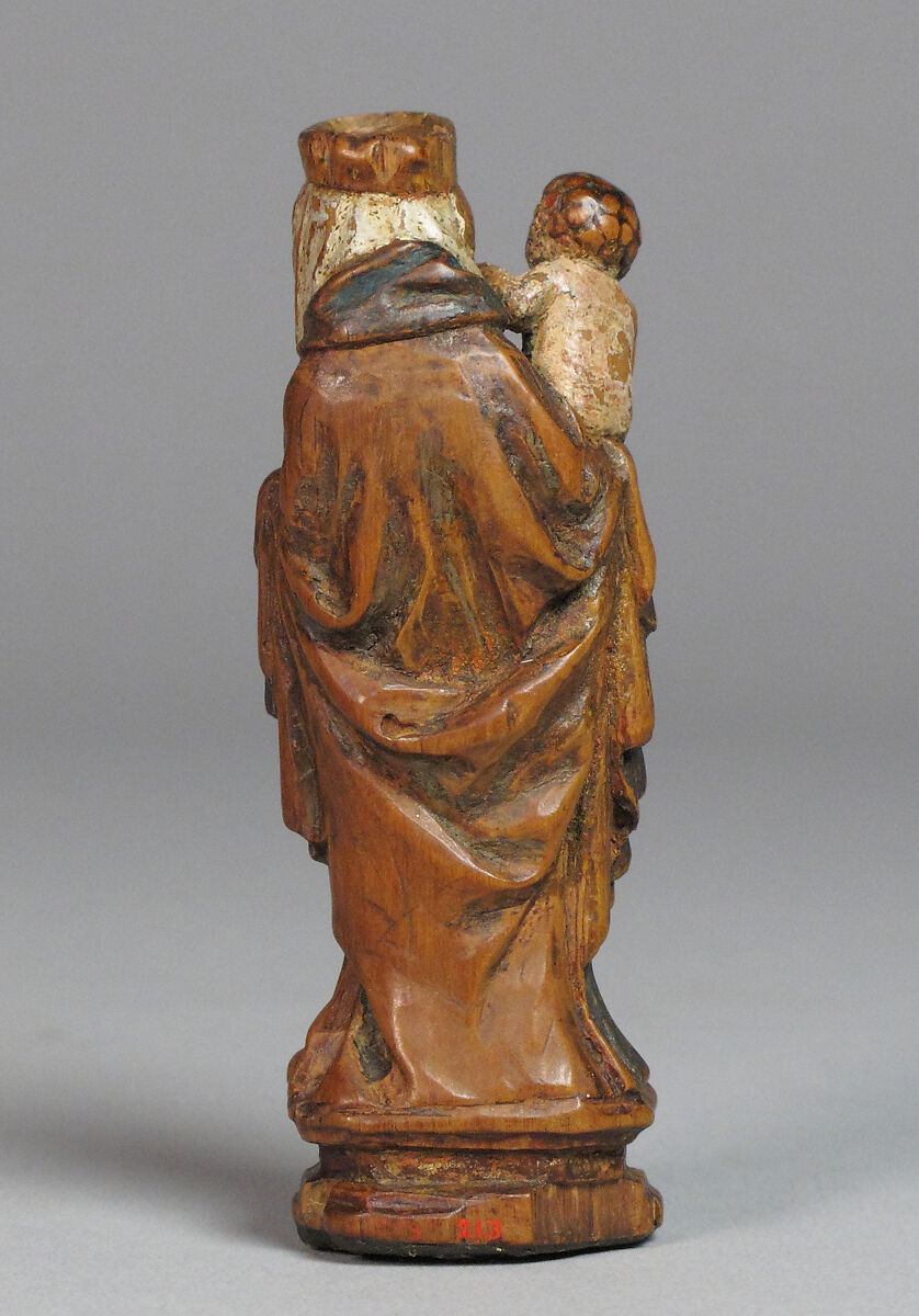 Virgin and Child, Fruitwood with traces of polychromy, Austrian
