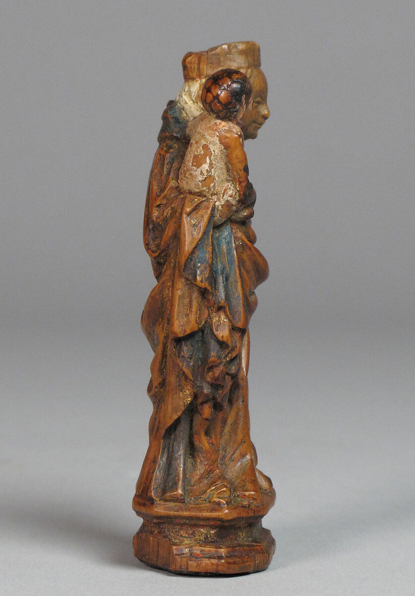 Virgin and Child, Fruitwood with traces of polychromy, Austrian