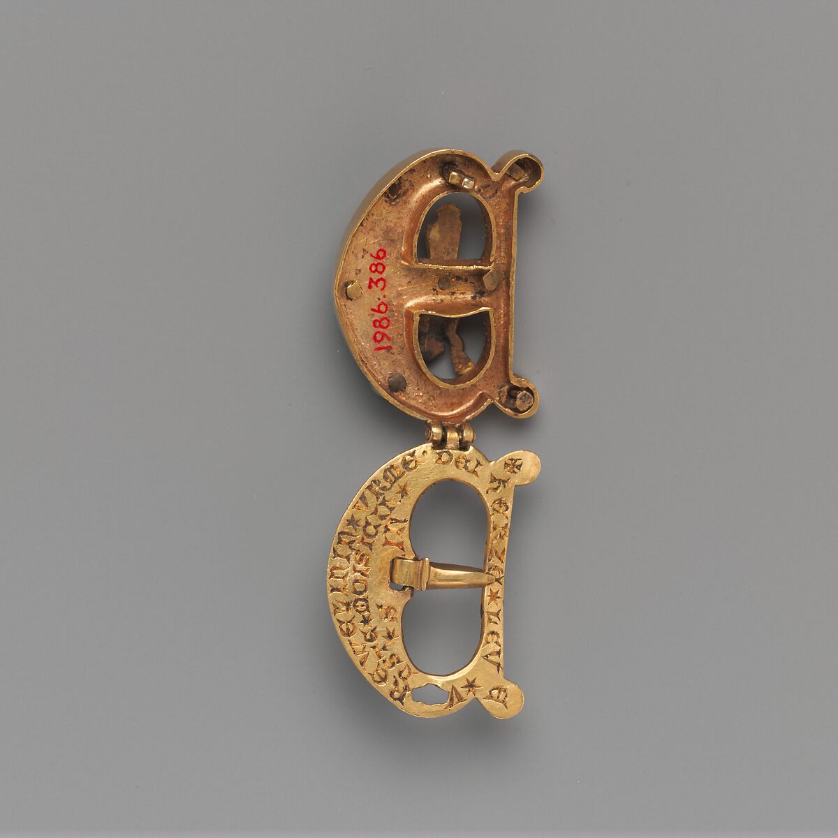 Amatory Brooch, Gold and freshwater pearl, German
