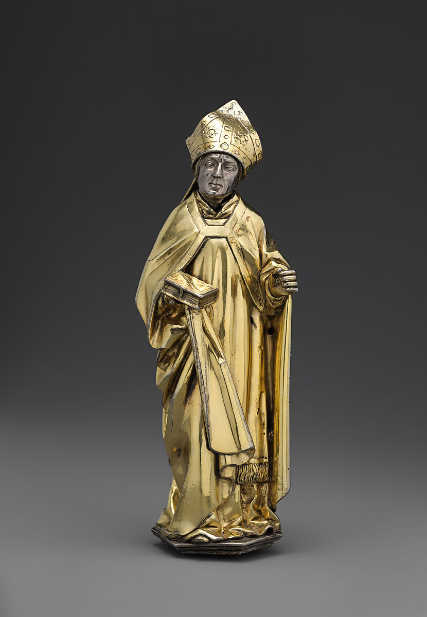 Standing Bishop, Hans von Reutlingen (German, Aachen, 1465–1547) or Workshop, Silver and silver gilt, German 