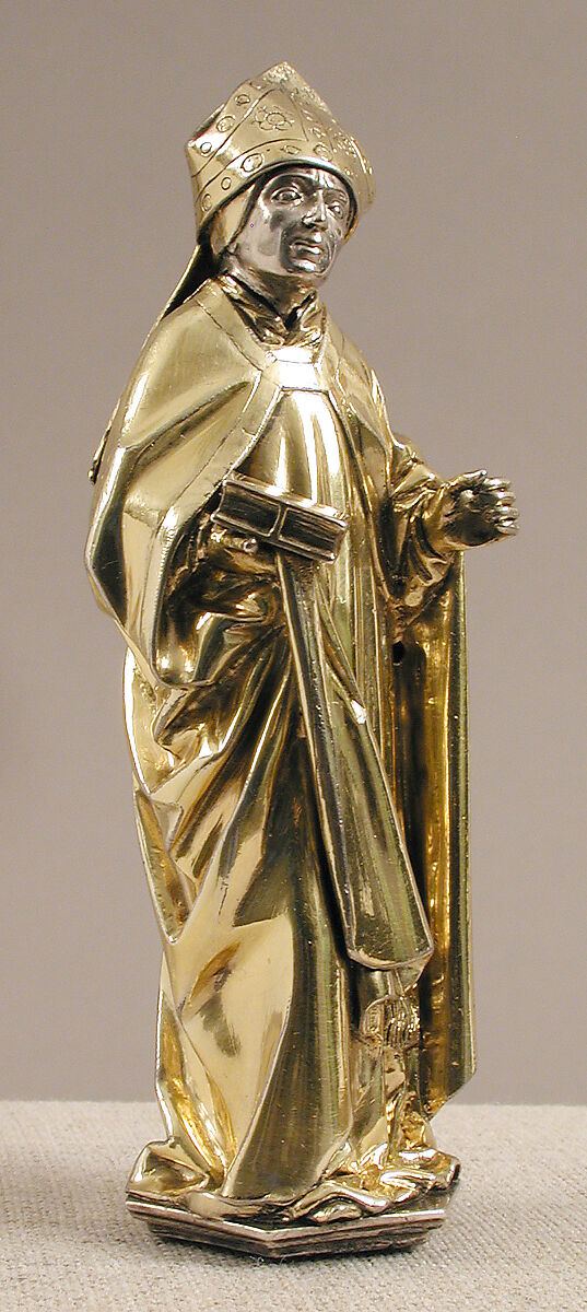 Standing Bishop, Hans von Reutlingen (German, Aachen, 1465–1547) or Workshop, Silver and silver gilt, German