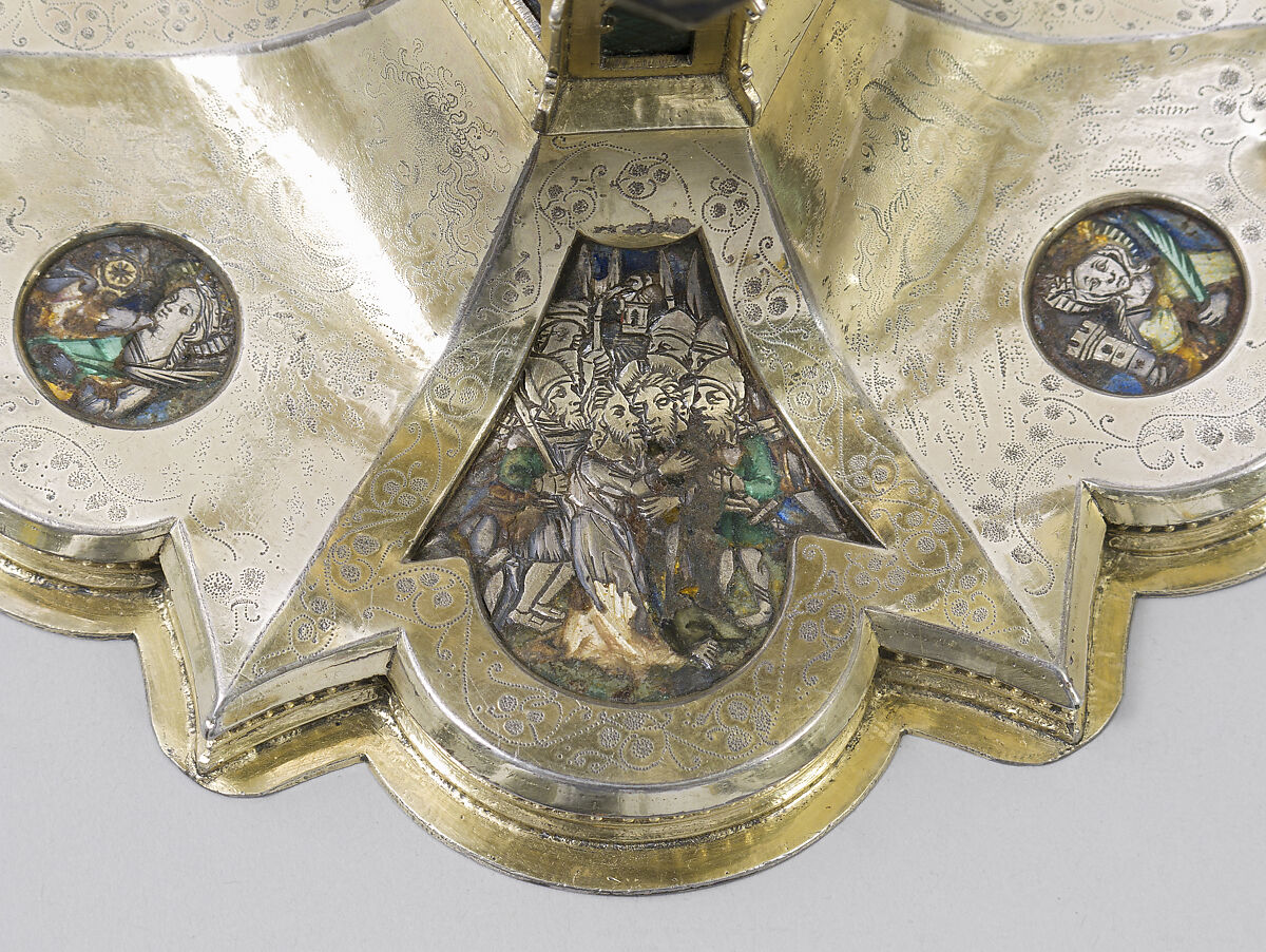 Chalice, Silver, silver gilt, translucent enamels, Catalan