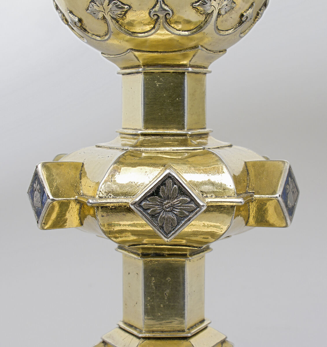 Chalice, Silver, silver gilt, translucent enamels, Catalan