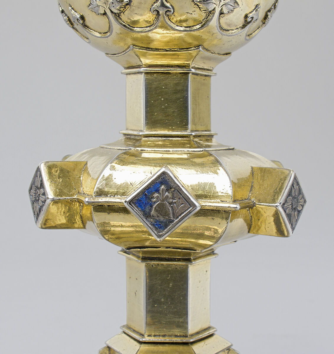 Chalice, Silver, silver gilt, translucent enamels, Catalan