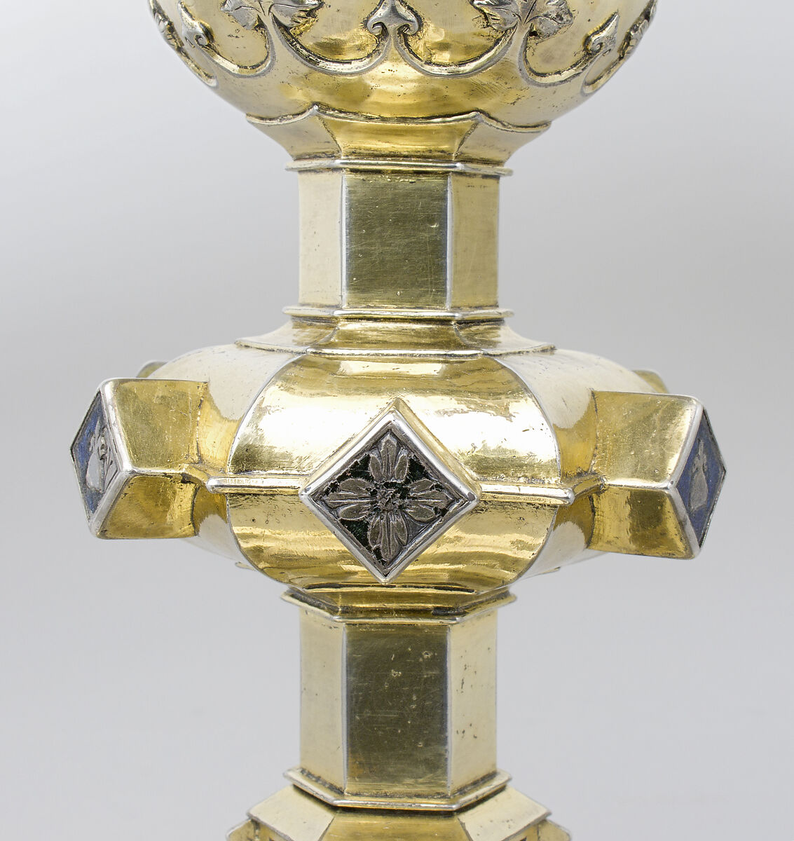 Chalice, Silver, silver gilt, translucent enamels, Catalan
