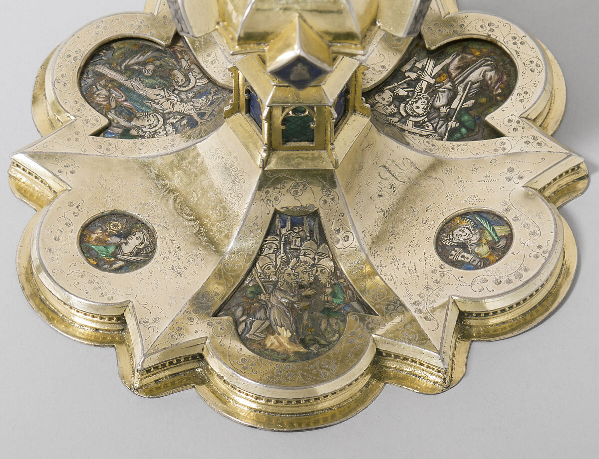 Chalice, Silver, silver gilt, translucent enamels, Catalan