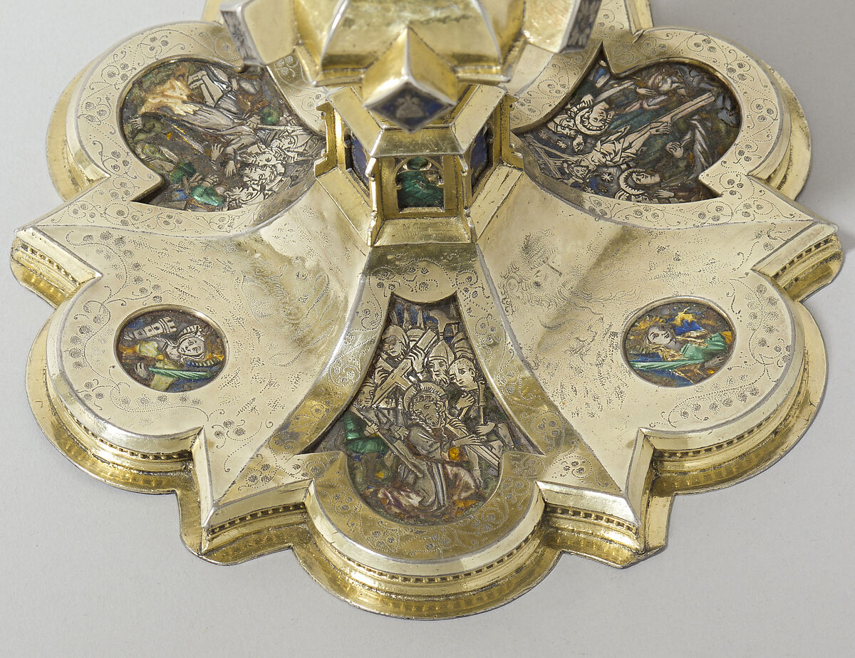 Chalice, Silver, silver gilt, translucent enamels, Catalan