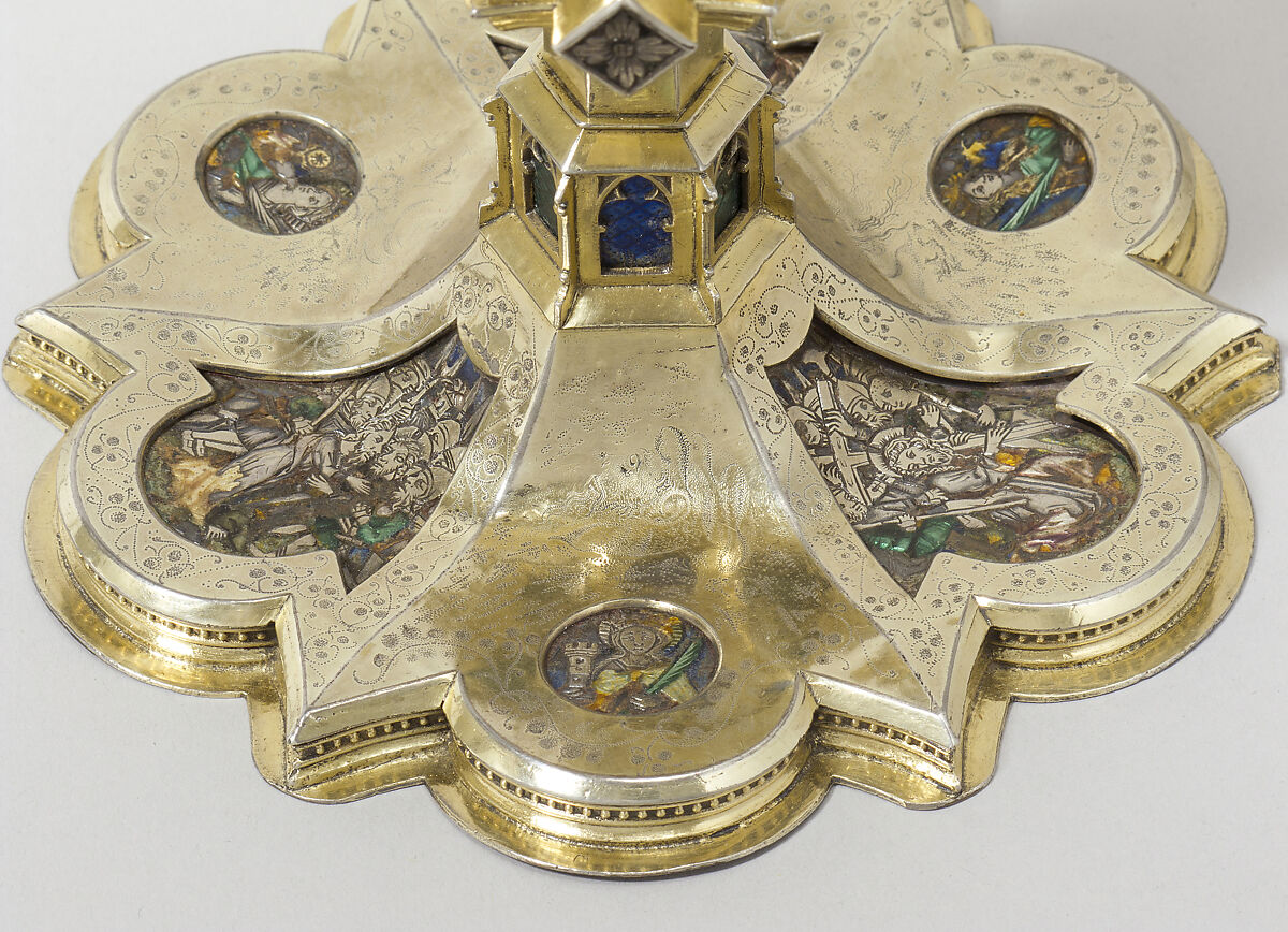 Chalice, Silver, silver gilt, translucent enamels, Catalan