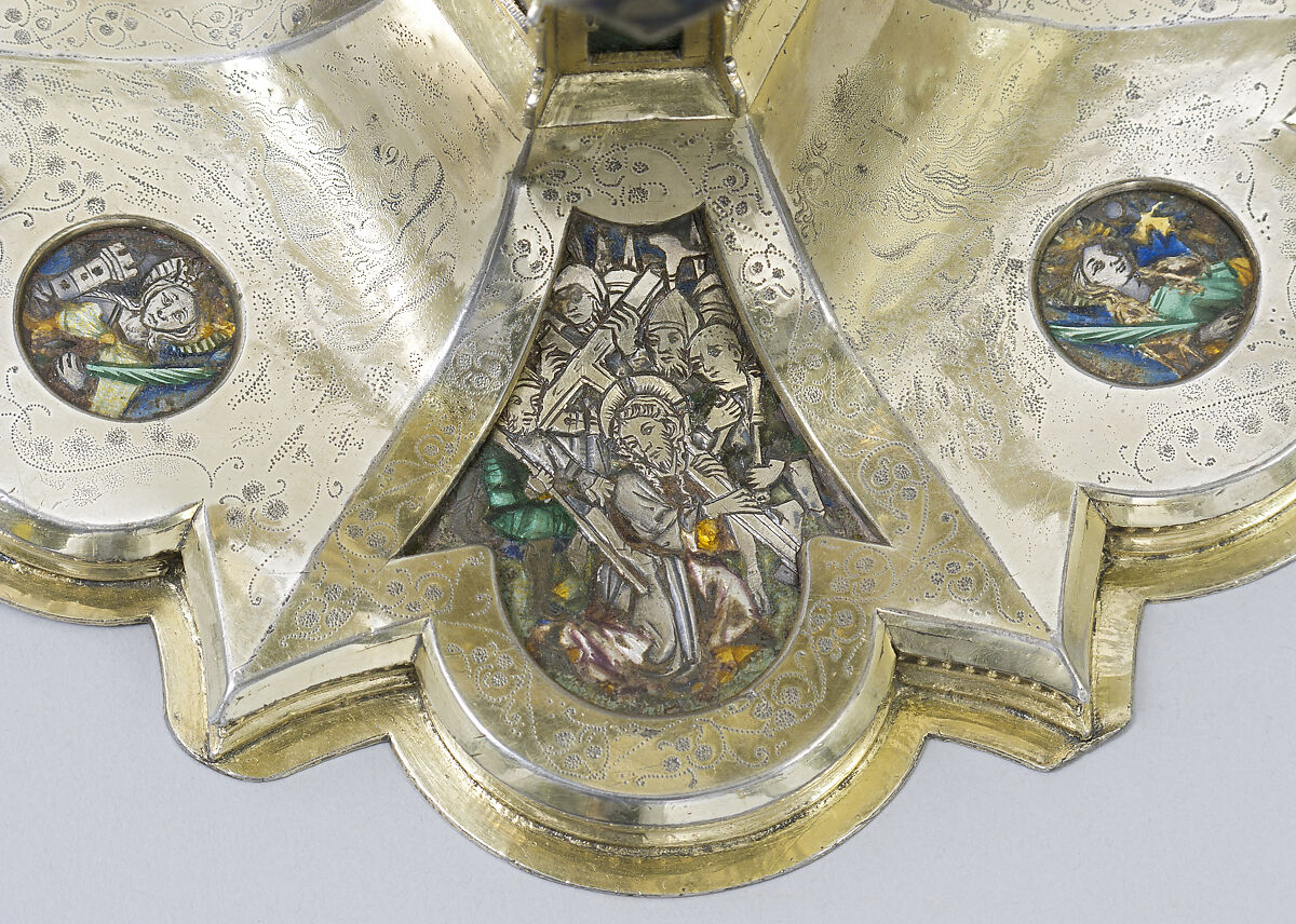 Chalice, Silver, silver gilt, translucent enamels, Catalan