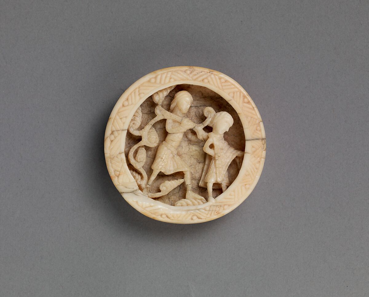 Game Piece with the Blinded Samson Led by a Boy to the Philistine Temple of Dagon, Walrus ivory, German 