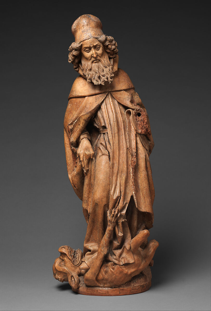 Saint Anthony Abbot, Attributed to Nikolaus von Hagenau (German, ca. 1445–died before 1538), Walnut, German 