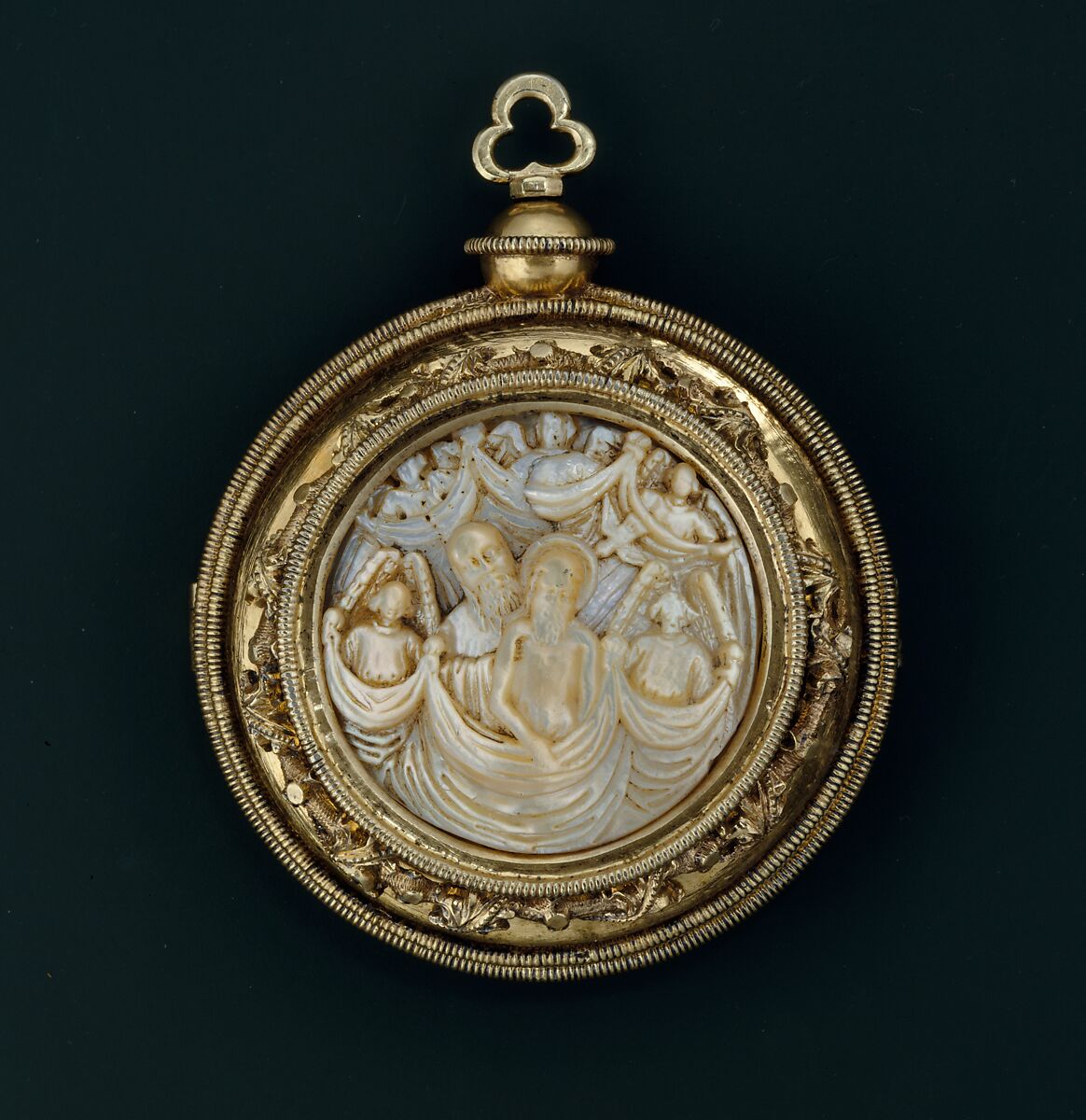 Osculatory, Silver, silver gilt, and mother-of-pearl, Austrian