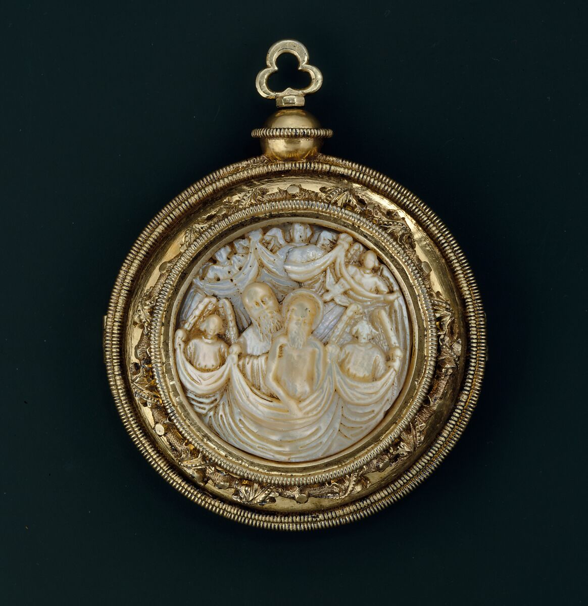 Osculatory, Silver, silver gilt, and mother-of-pearl, Austrian 