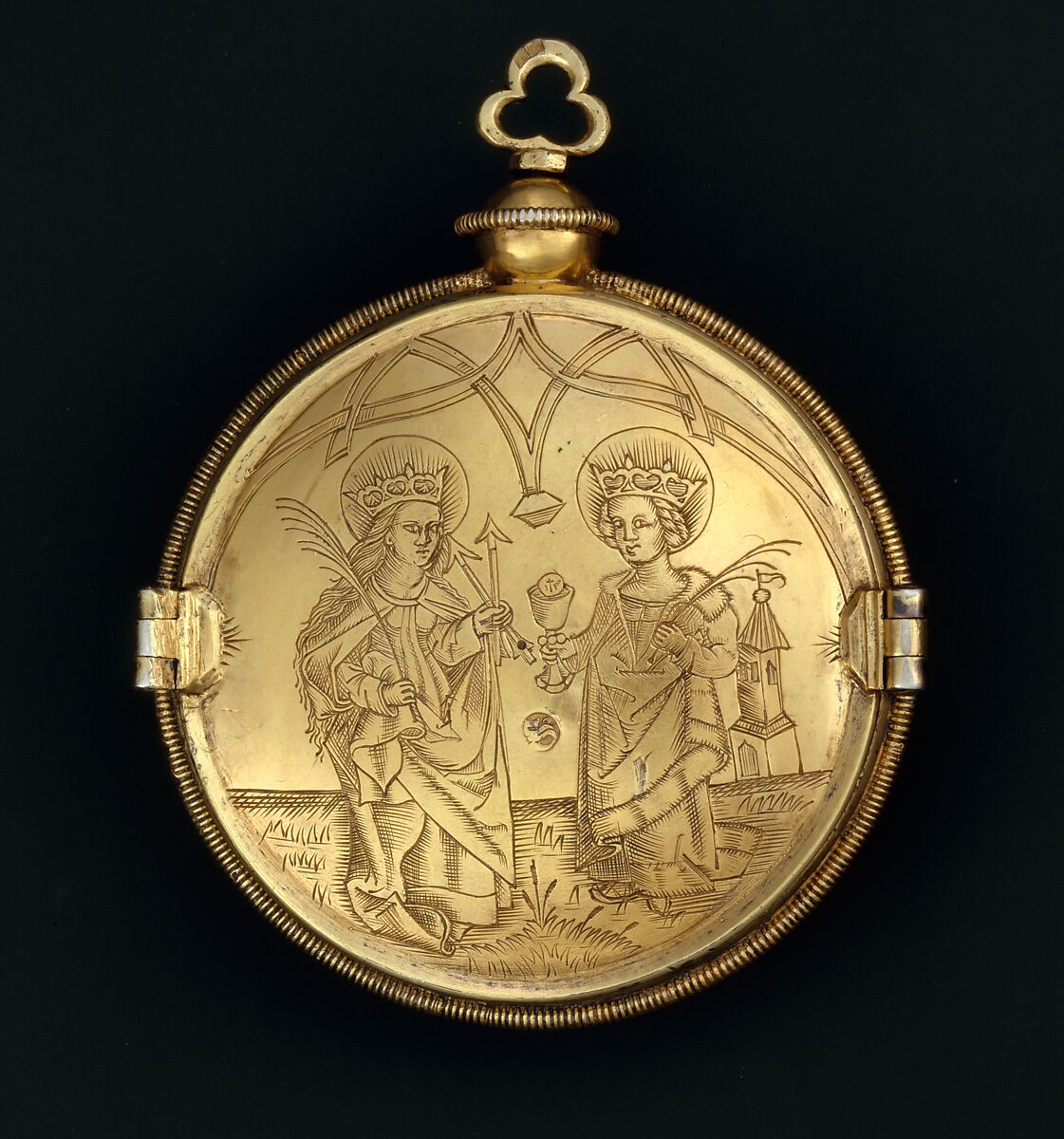 Osculatory, Silver, silver gilt, and mother-of-pearl, Austrian