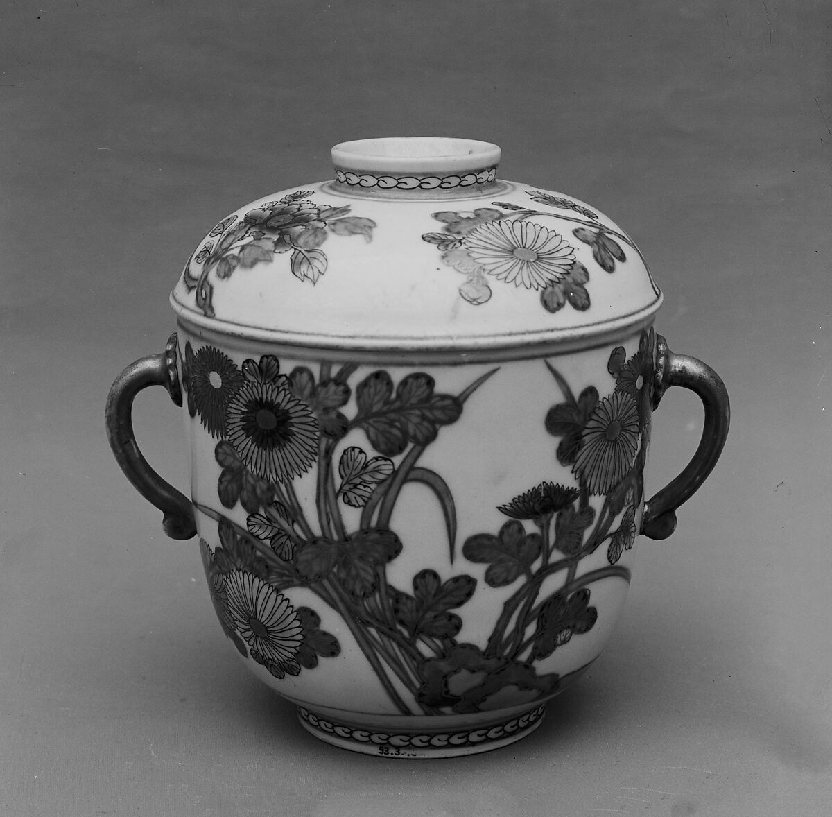 Cup and Cover, White porcelain decorated with blue under the glaze, polychrome enamels (Arita ware), Japan 