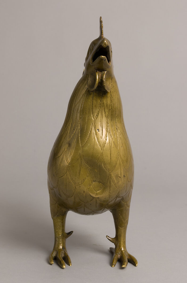 Aquamanile in the Form of a Rooster, Copper alloy, German