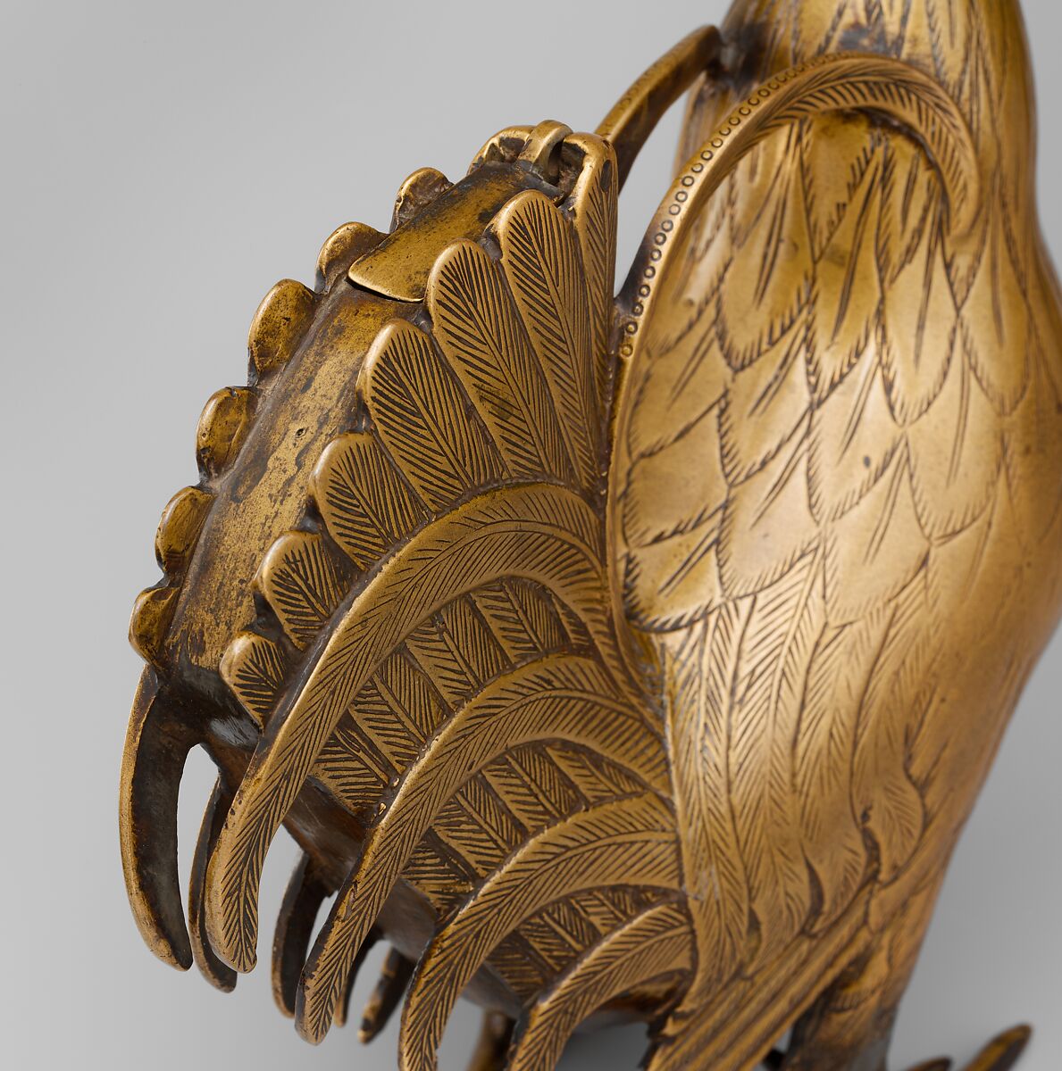 Aquamanile in the Form of a Rooster, Copper alloy, German